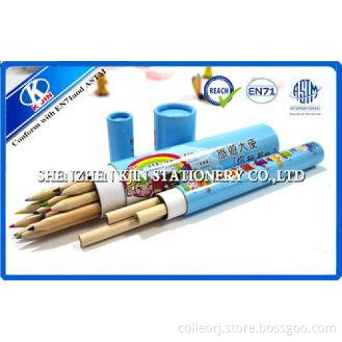 Eco friendly Paper Tube Erasable Colored Pencils Set With A